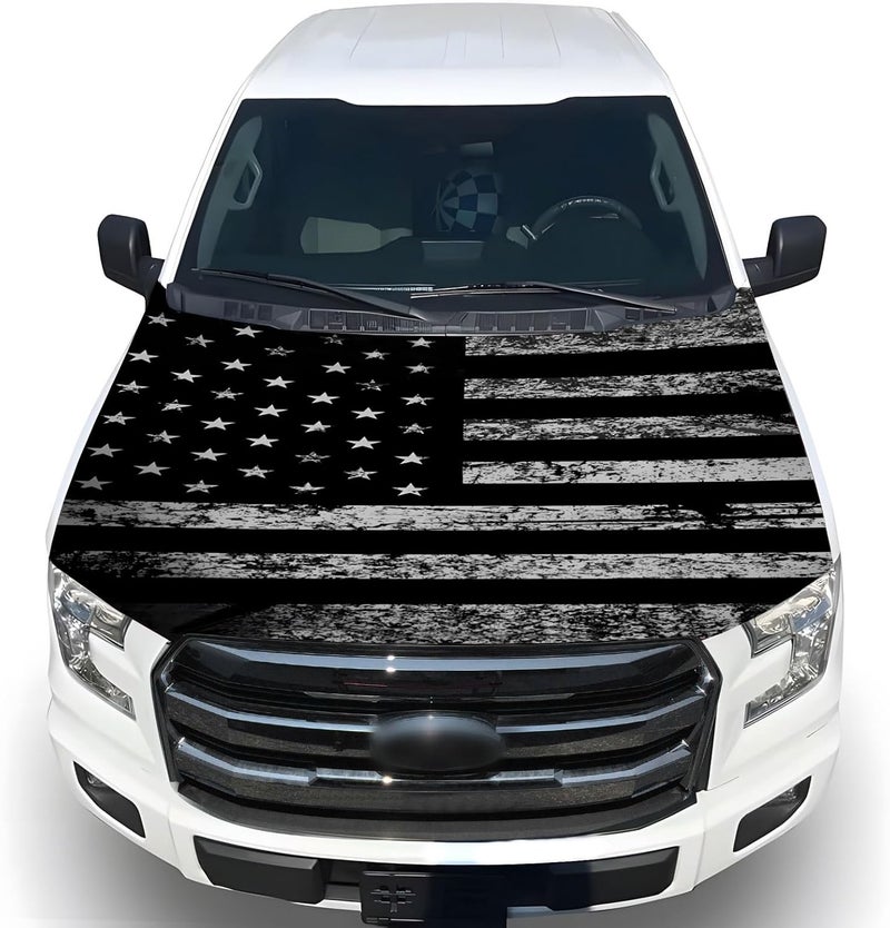 Tobethay Car Hood Flag Cover - 59x51 in Car Hood Cover Eagle Flag with 2 Adjustable Fasteners, Patriotic American Flag Bonnet Banner Universal Fit for Trucks, SUV, 250th Anniversary Flag - Image 1